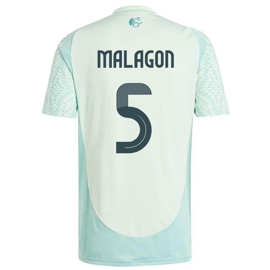 Kids Football Mexico Luis Malagon #5 Linen Green Away Jersey 24-26 T-Shirt