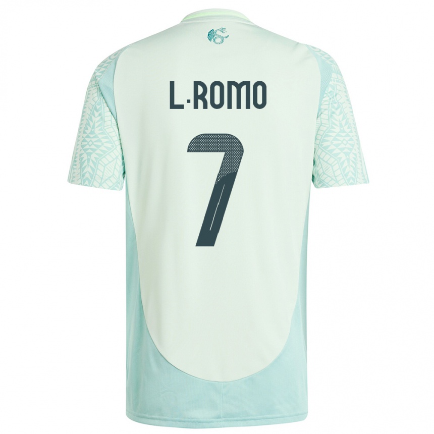 Kids Football Mexico Luis Romo #7 Linen Green Away Jersey 24-26 T-Shirt