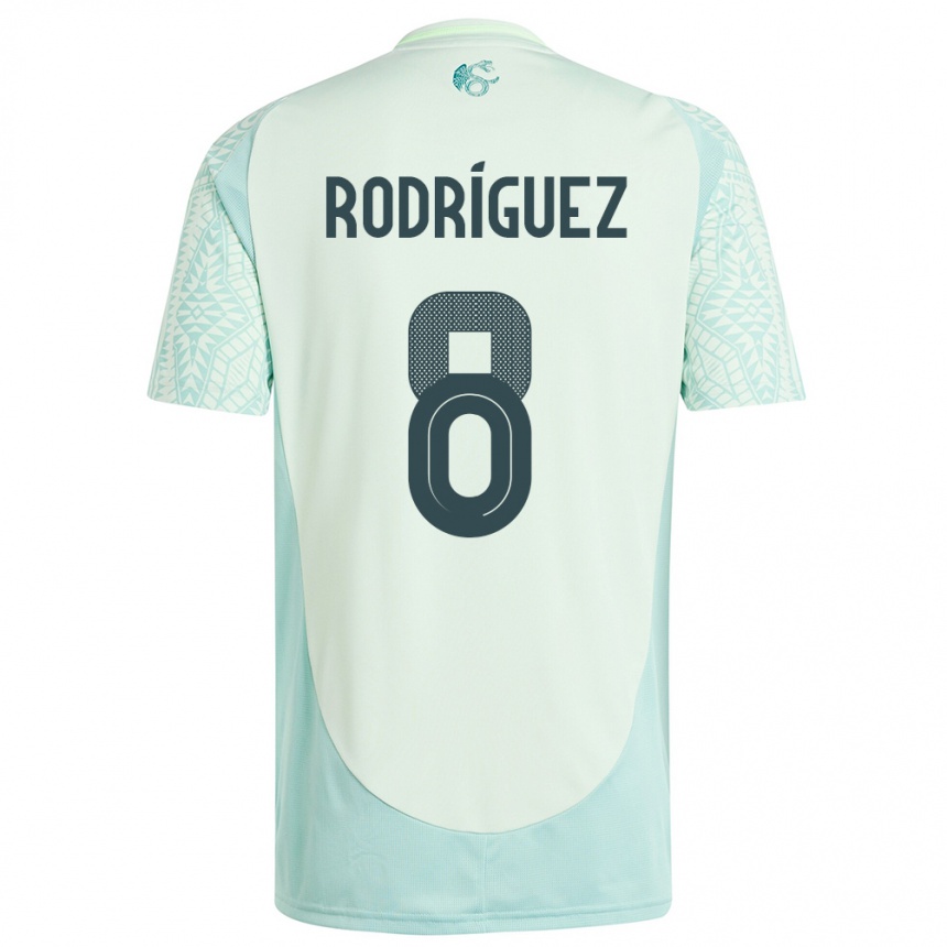 Kids Football Mexico Carlos Rodriguez #8 Linen Green Away Jersey 24-26 T-Shirt