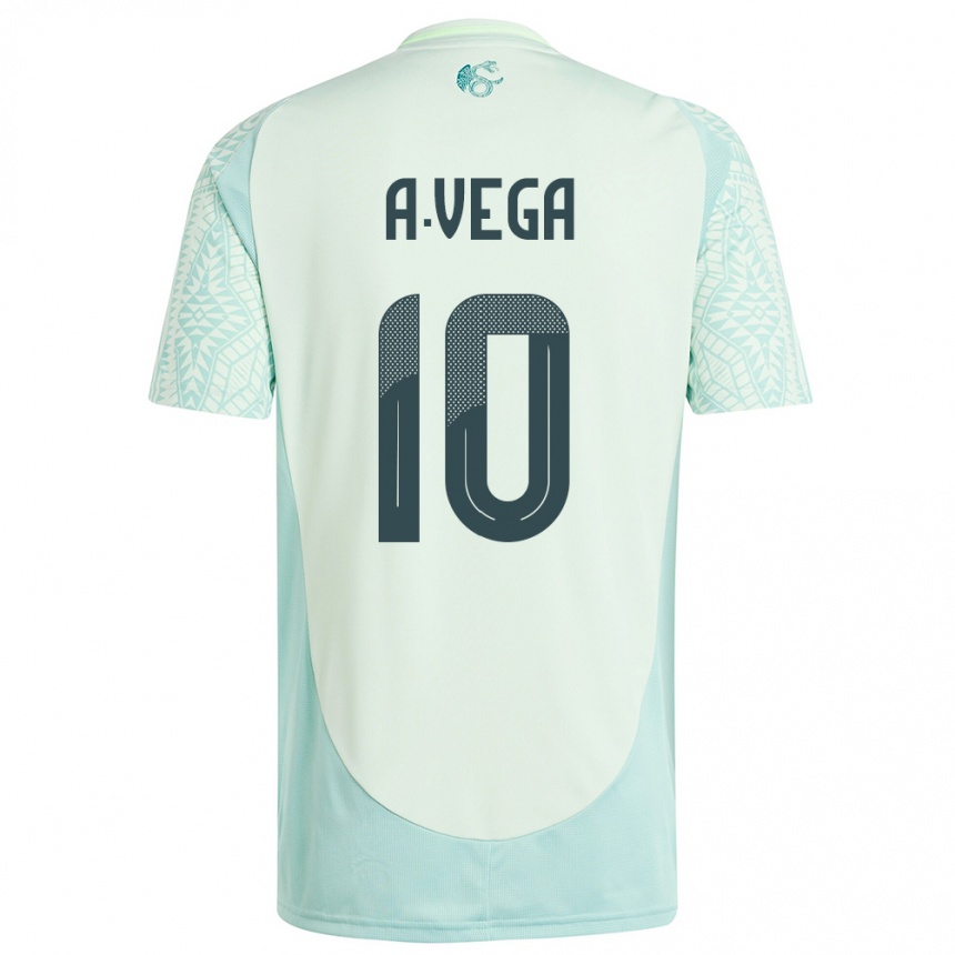 Kids Football Mexico Alexis Vega #10 Linen Green Away Jersey 24-26 T-Shirt