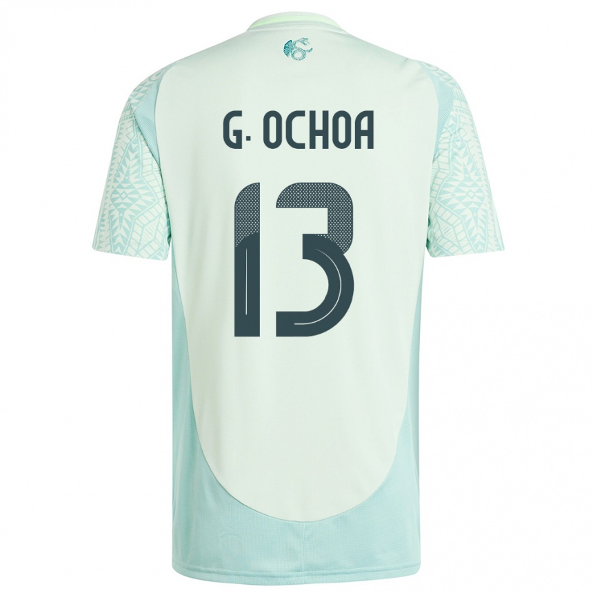 Kids Football Mexico Guillermo Ochoa #13 Linen Green Away Jersey 24-26 T-Shirt