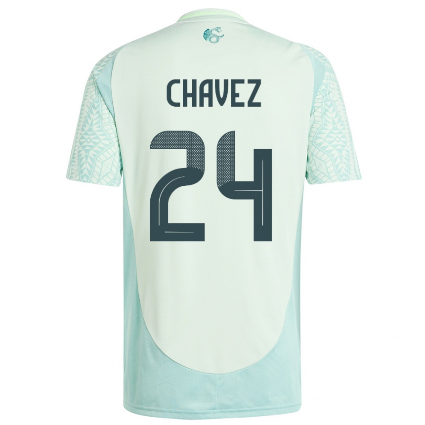 Kids Football Mexico Luis Chavez #24 Linen Green Away Jersey 24-26 T-Shirt