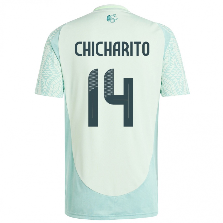 Kids Football Mexico Chicharito #14 Linen Green Away Jersey 24-26 T-Shirt