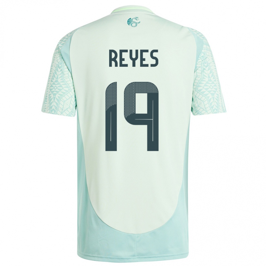 Kids Football Mexico Israel Reyes #19 Linen Green Away Jersey 24-26 T-Shirt