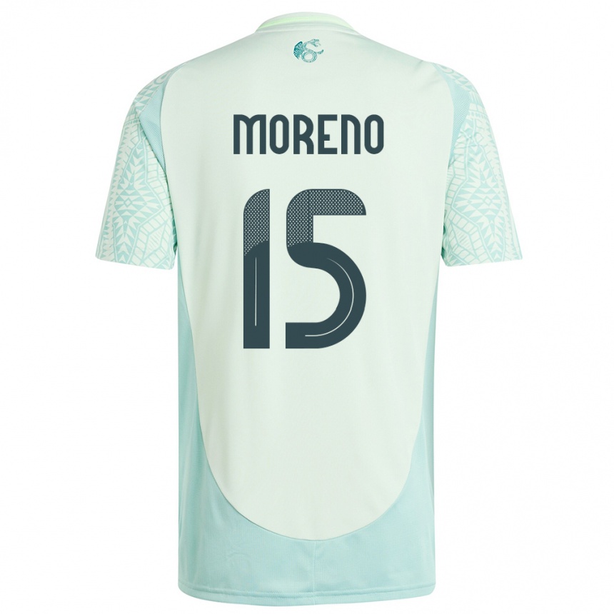 Kids Football Mexico Hector Moreno #15 Linen Green Away Jersey 24-26 T-Shirt