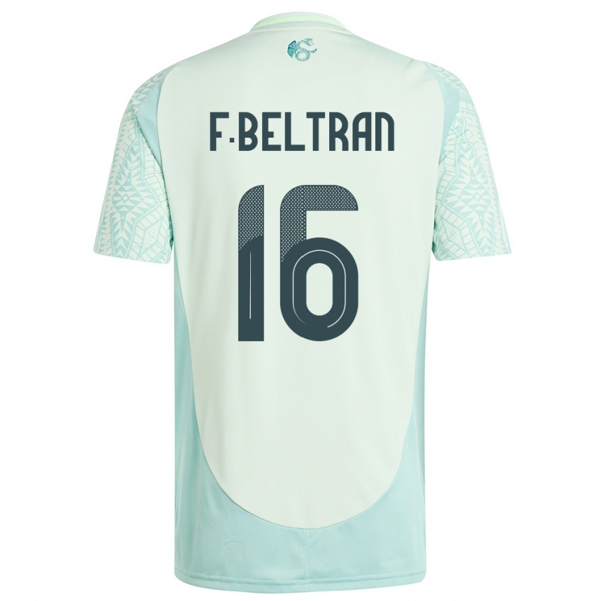 Kids Football Mexico Fernando Beltran #16 Linen Green Away Jersey 24-26 T-Shirt