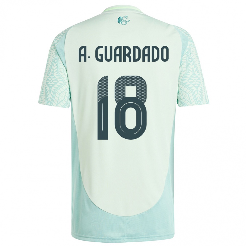 Kids Football Mexico Andres Guardado #18 Linen Green Away Jersey 24-26 T-Shirt