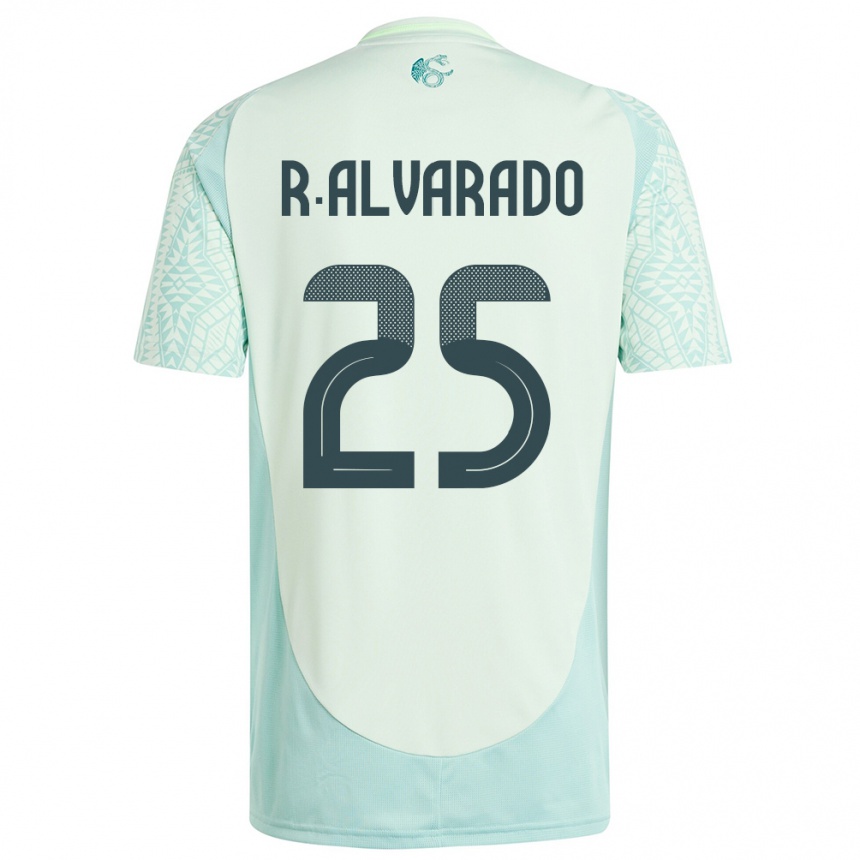 Kids Football Mexico Roberto Alvarado #25 Linen Green Away Jersey 24-26 T-Shirt