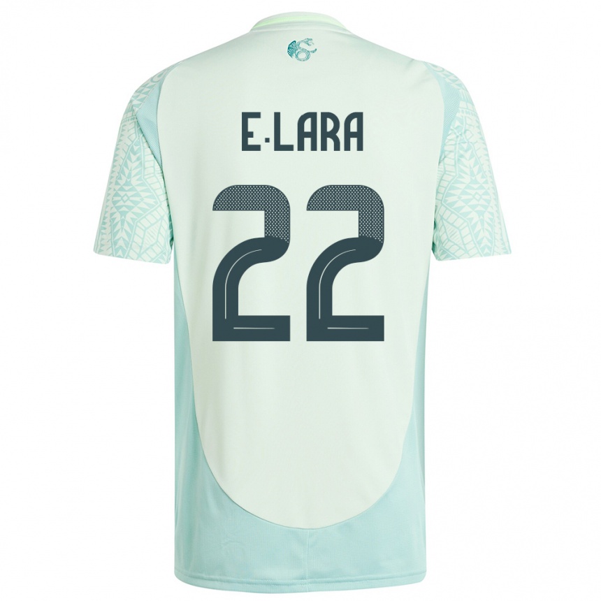 Kids Football Mexico Emilio Lara #22 Linen Green Away Jersey 24-26 T-Shirt