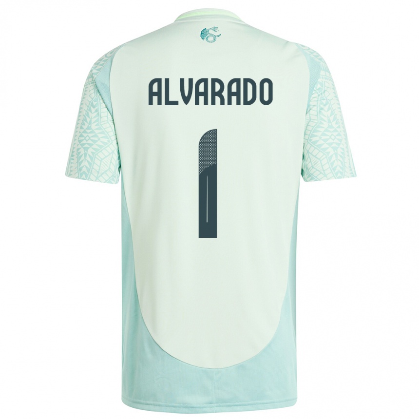 Kids Football Mexico Emily Alvarado #1 Linen Green Away Jersey 24-26 T-Shirt