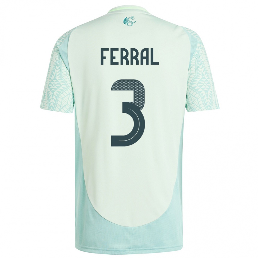 Kids Football Mexico Cristina Ferral #3 Linen Green Away Jersey 24-26 T-Shirt