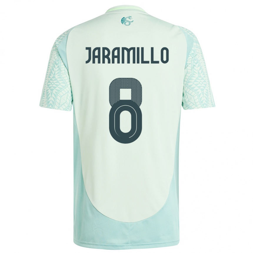 Kids Football Mexico Carolina Jaramillo #8 Linen Green Away Jersey 24-26 T-Shirt