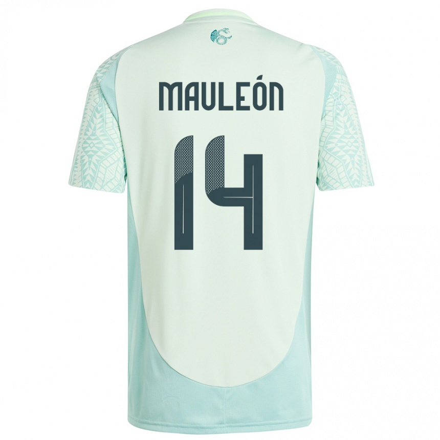 Kids Football Mexico Natalia Mauleon #14 Linen Green Away Jersey 24-26 T-Shirt