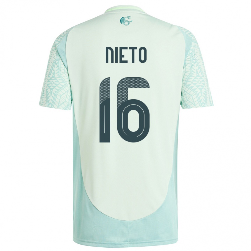 Kids Football Mexico Karla Nieto #16 Linen Green Away Jersey 24-26 T-Shirt