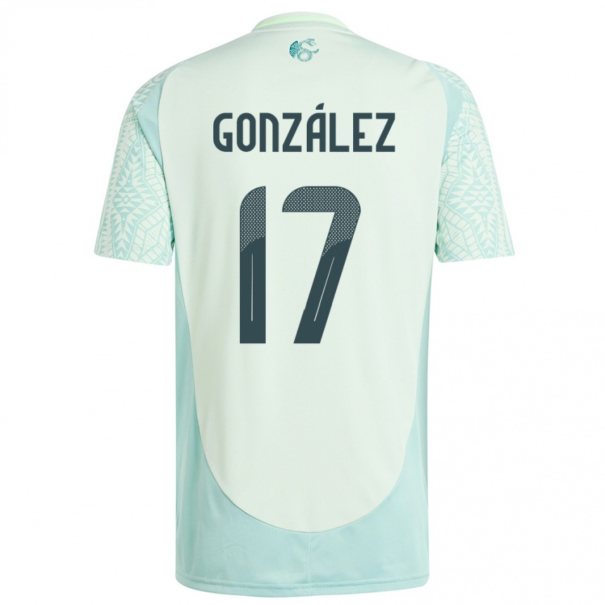 Kids Football Mexico Alison Gonzalez #17 Linen Green Away Jersey 24-26 T-Shirt