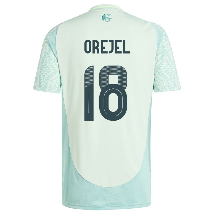 Kids Football Mexico Jocelyn Orejel #18 Linen Green Away Jersey 24-26 T-Shirt