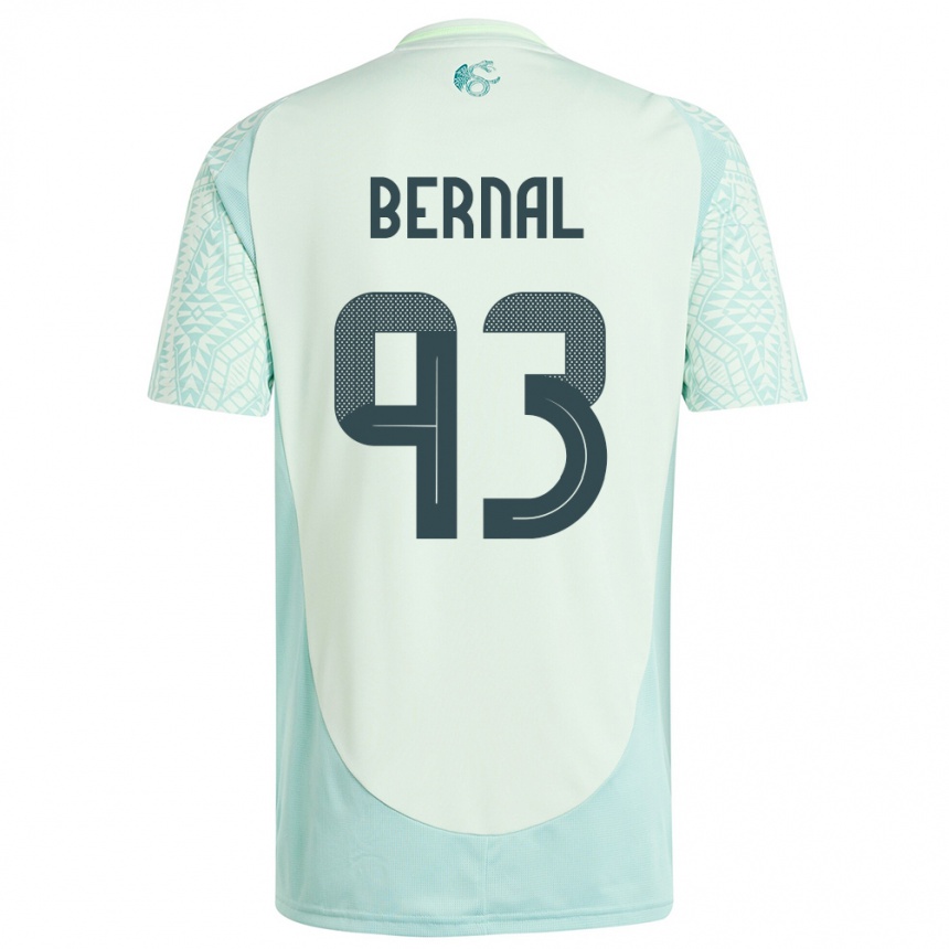 Kids Football Mexico Rebeca Bernal #93 Linen Green Away Jersey 24-26 T-Shirt