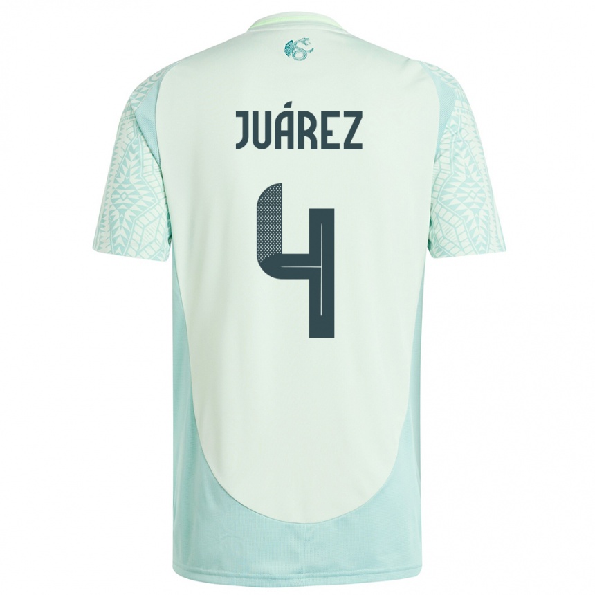 Kids Football Mexico Ramon Juarez #4 Linen Green Away Jersey 24-26 T-Shirt