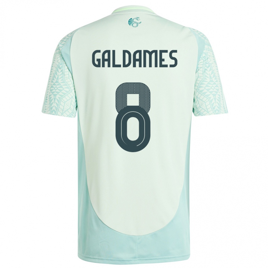 Kids Football Mexico Benjamin Galdames #8 Linen Green Away Jersey 24-26 T-Shirt