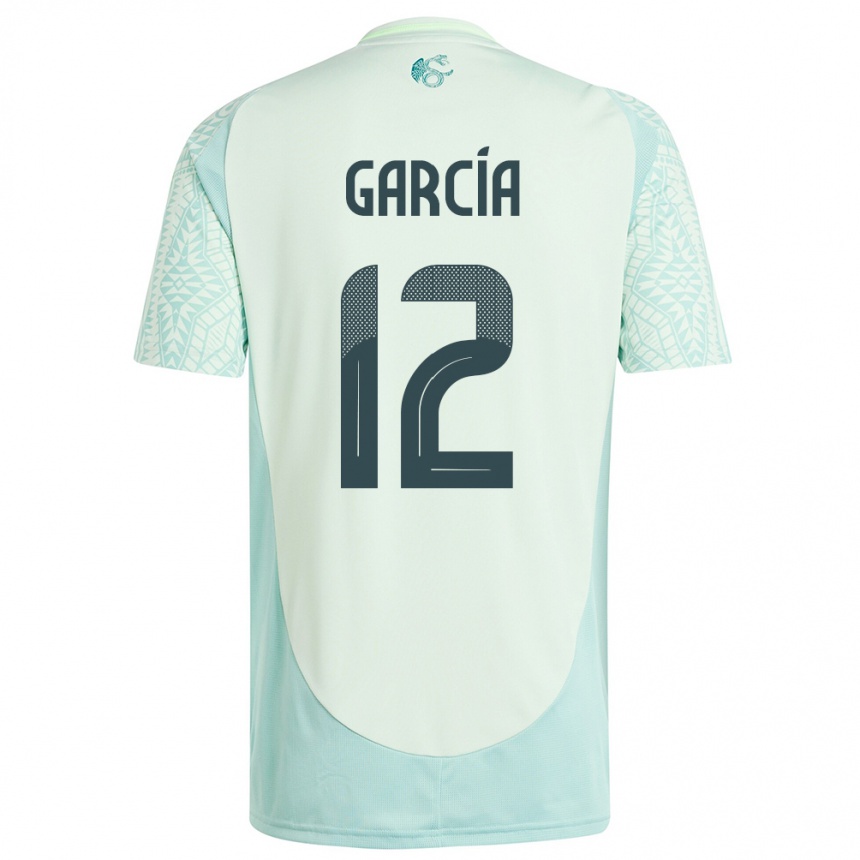 Kids Football Mexico Eduardo Garcia #12 Linen Green Away Jersey 24-26 T-Shirt