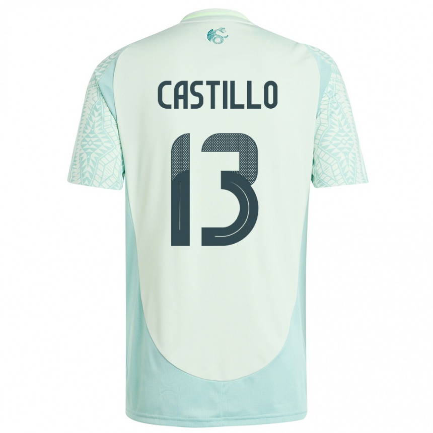 Kids Football Mexico Jose Castillo #13 Linen Green Away Jersey 24-26 T-Shirt