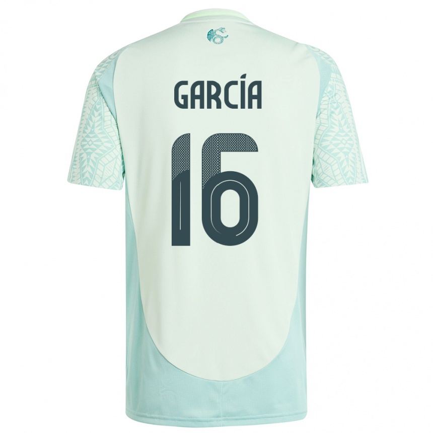 Kids Football Mexico Uziel Garcia #16 Linen Green Away Jersey 24-26 T-Shirt