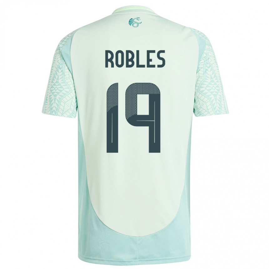 Kids Football Mexico Angel Robles #19 Linen Green Away Jersey 24-26 T-Shirt