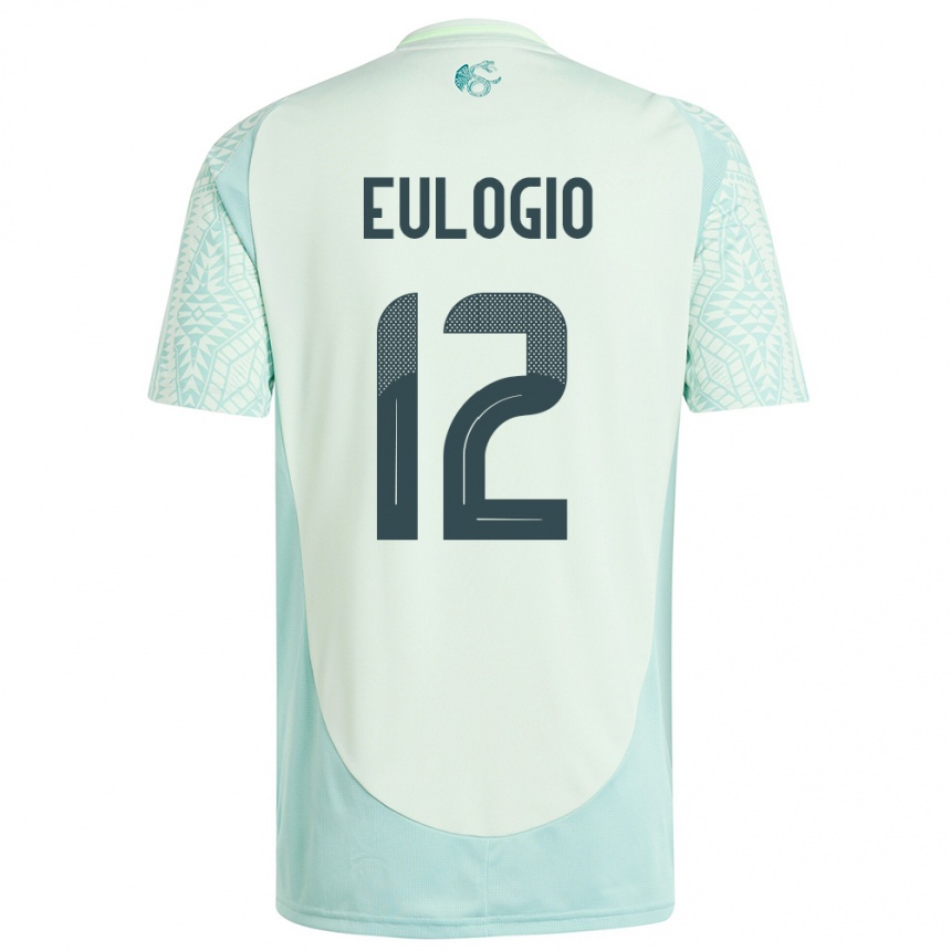 Kids Football Mexico Jose Eulogio #12 Linen Green Away Jersey 24-26 T-Shirt