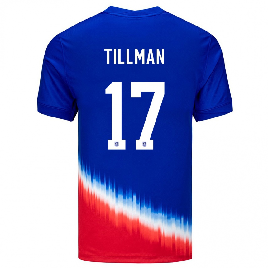 Kids Football United States Malik Tillman #17 Blue Away Jersey 24-26 T-Shirt