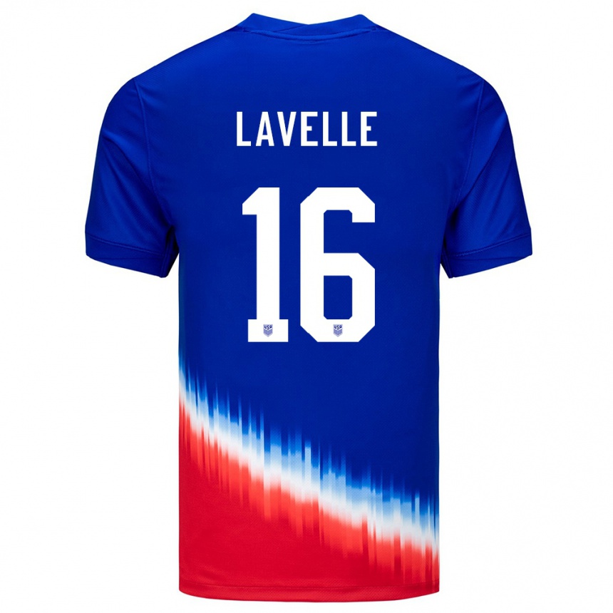 Kids Football United States Rose Lavelle #16 Blue Away Jersey 24-26 T-Shirt