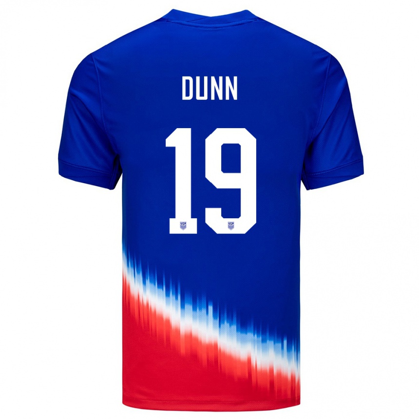 Kids Football United States Crystal Dunn #19 Blue Away Jersey 24-26 T-Shirt