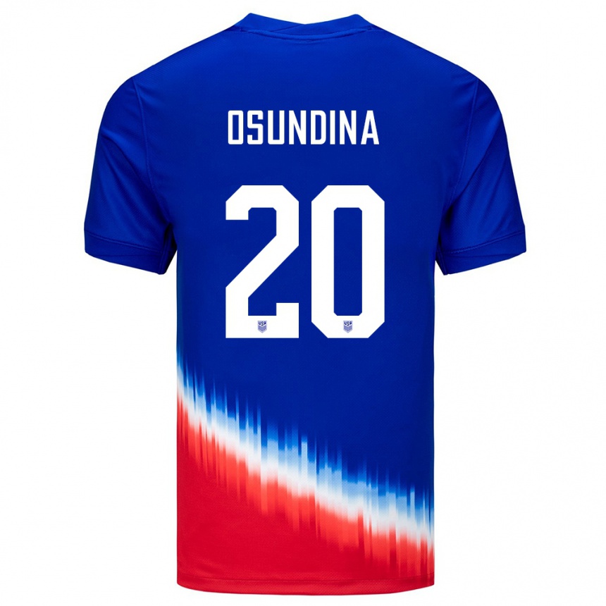 Kids Football United States Korede Osundina #20 Blue Away Jersey 24-26 T-Shirt