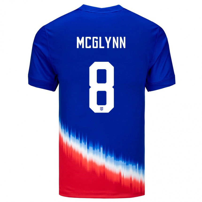 Kids Football United States Jack Mcglynn #8 Blue Away Jersey 24-26 T-Shirt