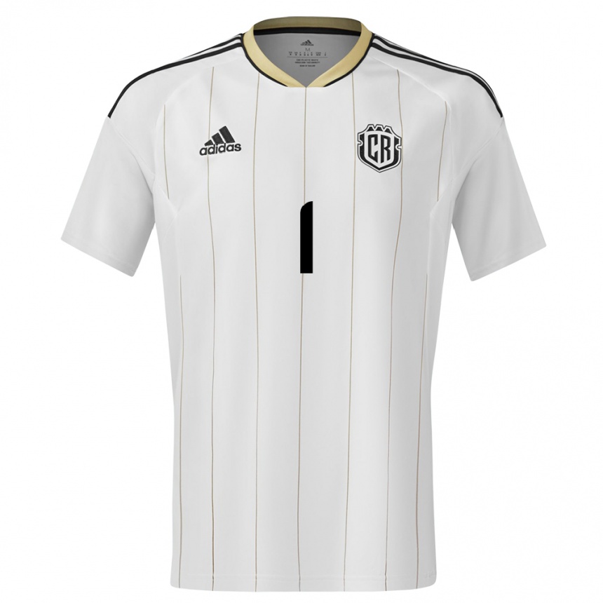 Kids Football Costa Rica Abraham Madriz #1 White Away Jersey 24-26 T-Shirt