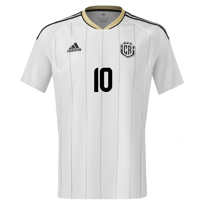 Kids Football Costa Rica Bryan Ruiz #10 White Away Jersey 24-26 T-Shirt