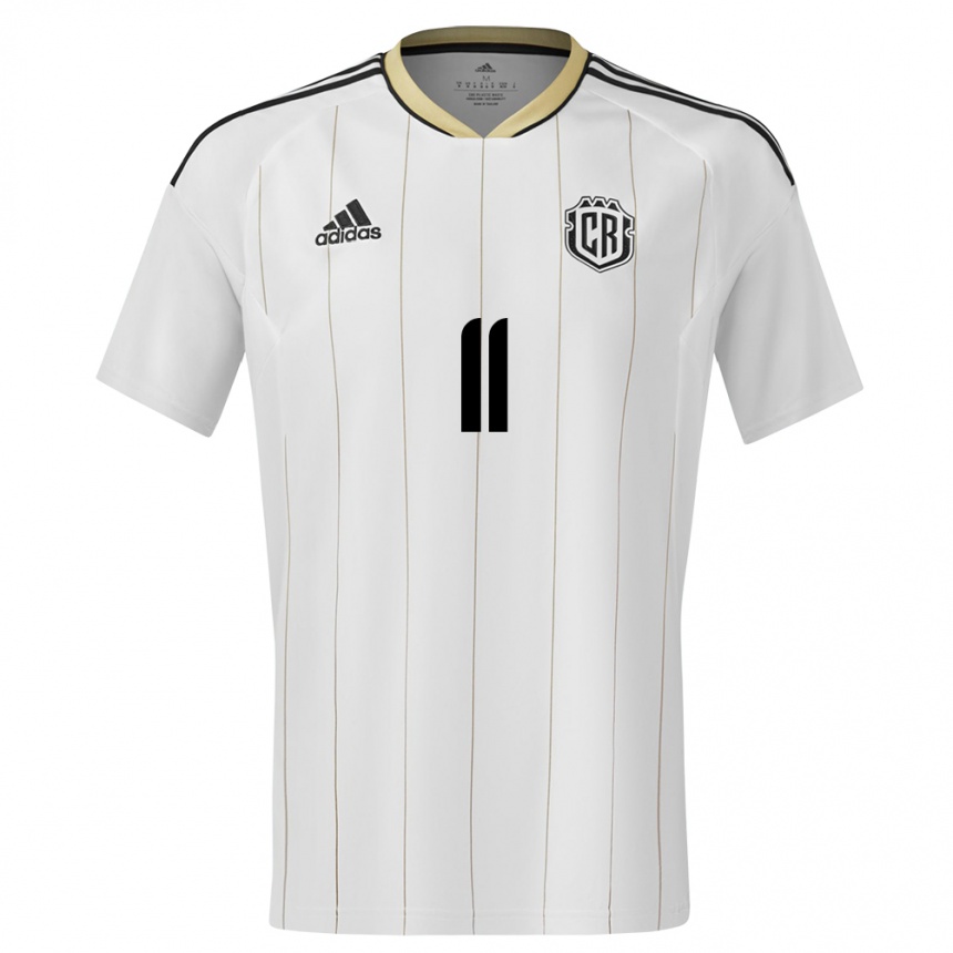 Kids Football Costa Rica Raquel Rodriguez #11 White Away Jersey 24-26 T-Shirt