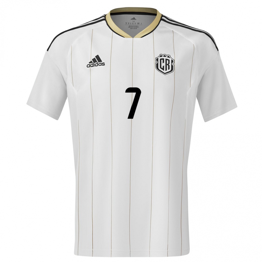 Kids Football Costa Rica Melissa Herrera #7 White Away Jersey 24-26 T-Shirt