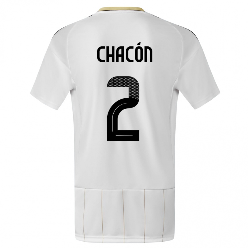 Kids Football Costa Rica Daniel Chacon #2 White Away Jersey 24-26 T-Shirt
