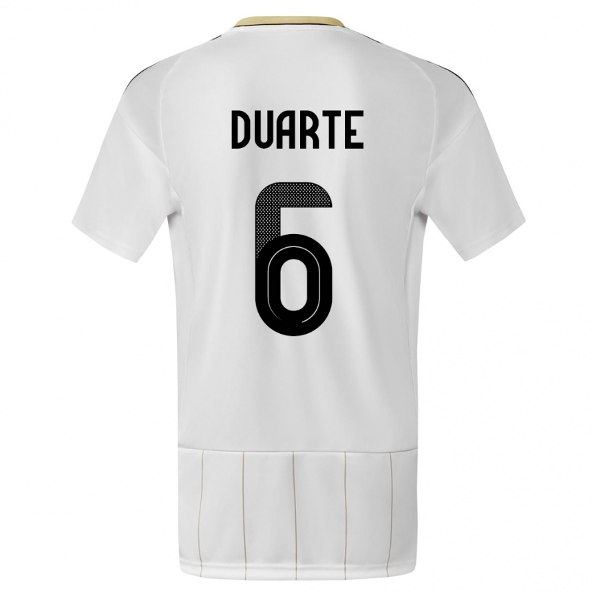 Kids Football Costa Rica Oscar Duarte #6 White Away Jersey 24-26 T-Shirt