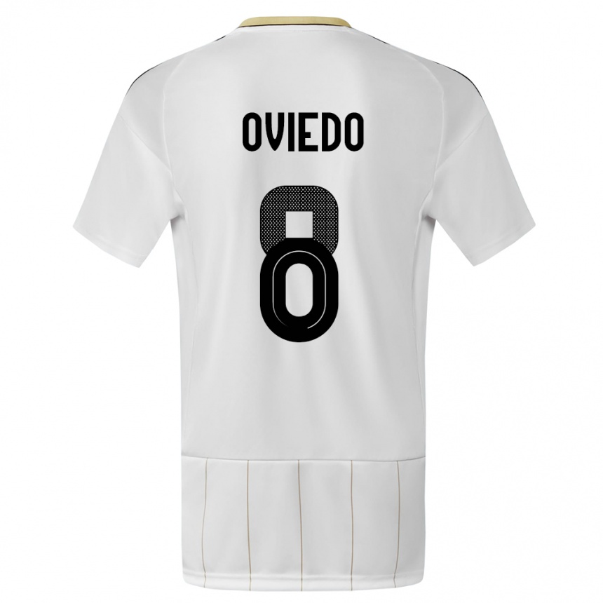 Kids Football Costa Rica Bryan Oviedo #8 White Away Jersey 24-26 T-Shirt