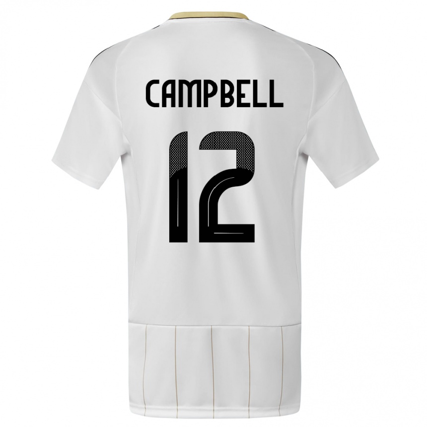 Kids Football Costa Rica Joel Campbell #12 White Away Jersey 24-26 T-Shirt