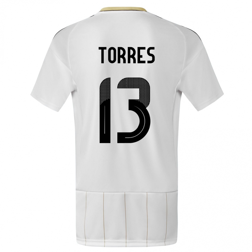 Kids Football Costa Rica Gerson Torres #13 White Away Jersey 24-26 T-Shirt