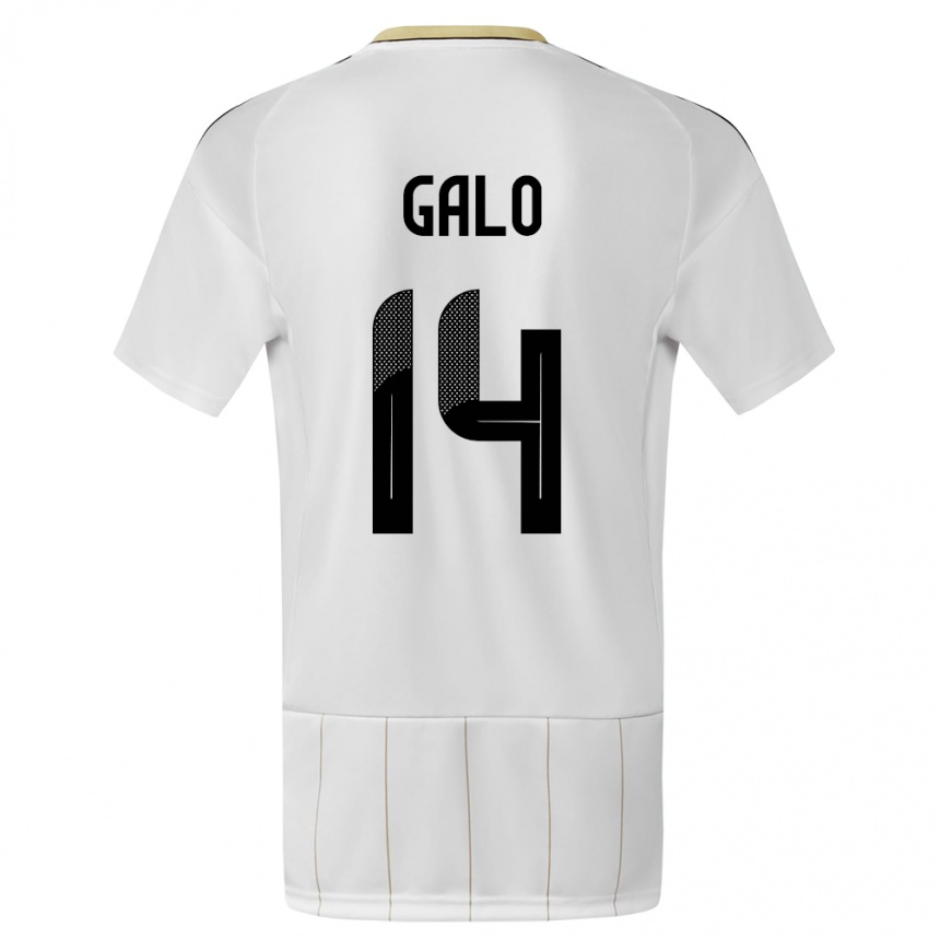 Kids Football Costa Rica Orlando Galo #14 White Away Jersey 24-26 T-Shirt