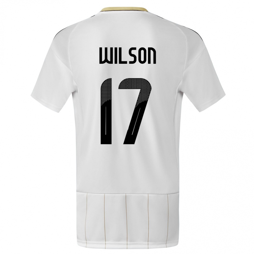 Kids Football Costa Rica Roan Wilson #17 White Away Jersey 24-26 T-Shirt