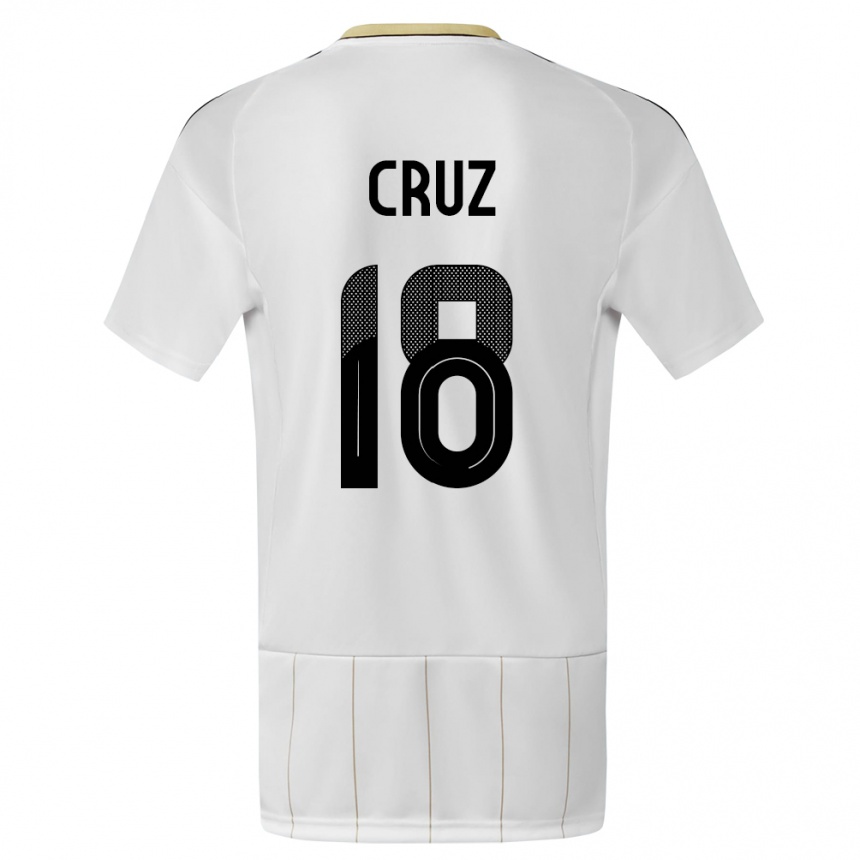 Kids Football Costa Rica Aaron Cruz #18 White Away Jersey 24-26 T-Shirt