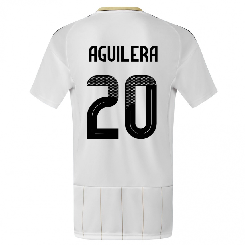 Kids Football Costa Rica Brandon Aguilera #20 White Away Jersey 24-26 T-Shirt