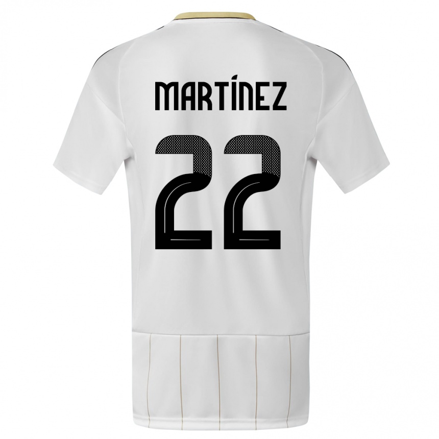 Kids Football Costa Rica Carlos Martinez #22 White Away Jersey 24-26 T-Shirt