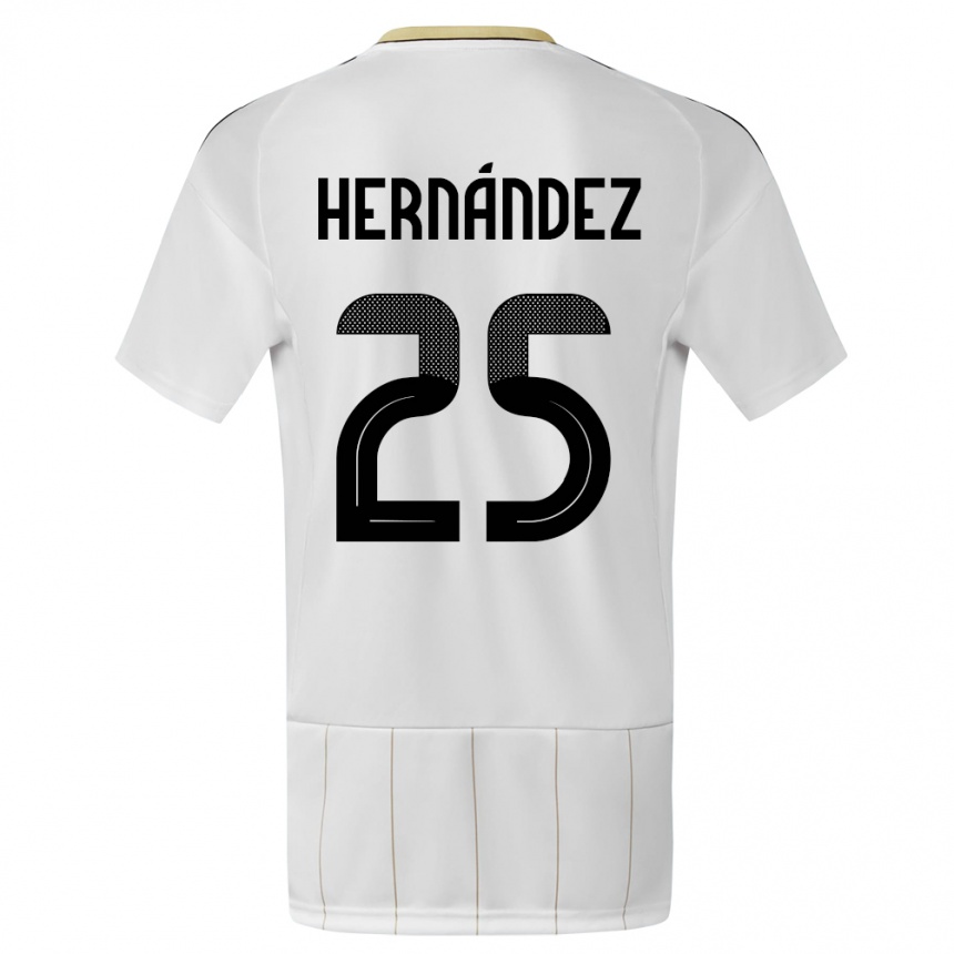 Kids Football Costa Rica Anthony Hernandez #25 White Away Jersey 24-26 T-Shirt