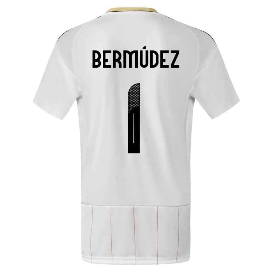 Kids Football Costa Rica Noelia Bermudez #1 White Away Jersey 24-26 T-Shirt