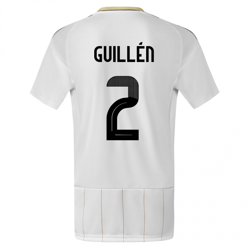 Kids Football Costa Rica Gabriela Guillen #2 White Away Jersey 24-26 T-Shirt